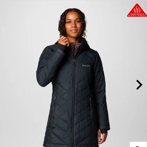 Columbia Women’s Heavenly Long Hooded Jacket -Black XL